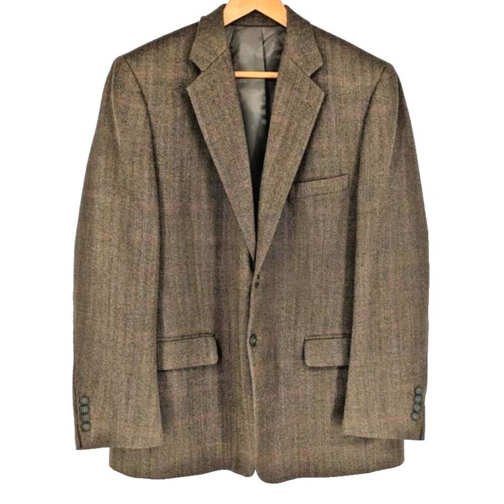 PALO SALVINO Mens Blazer Jacket Tag 42R 100% Lambswool Tan Two Button